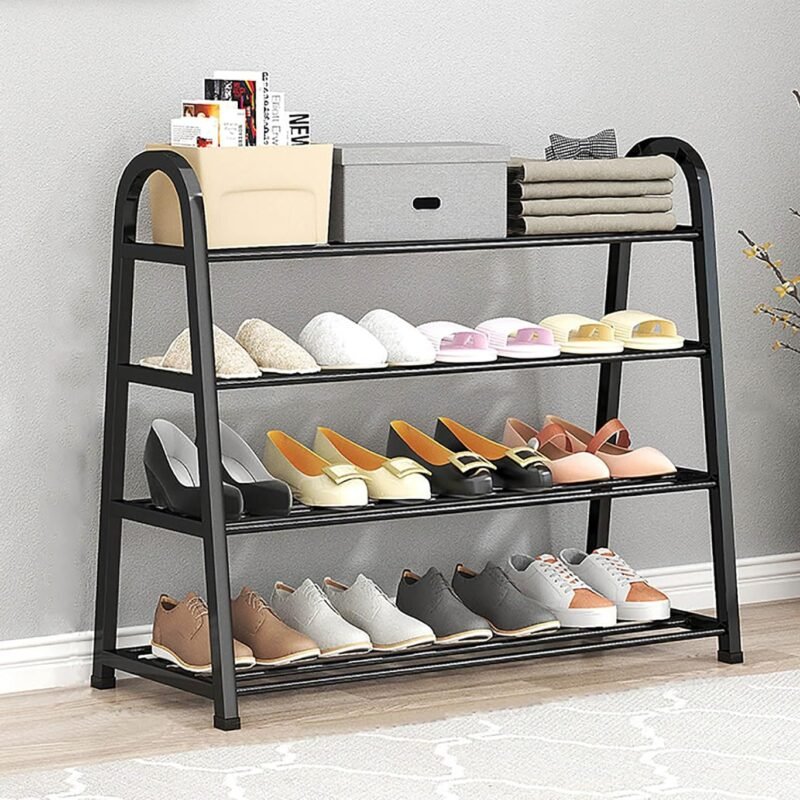 Zapatero de plástico multifuncional 4 nivel